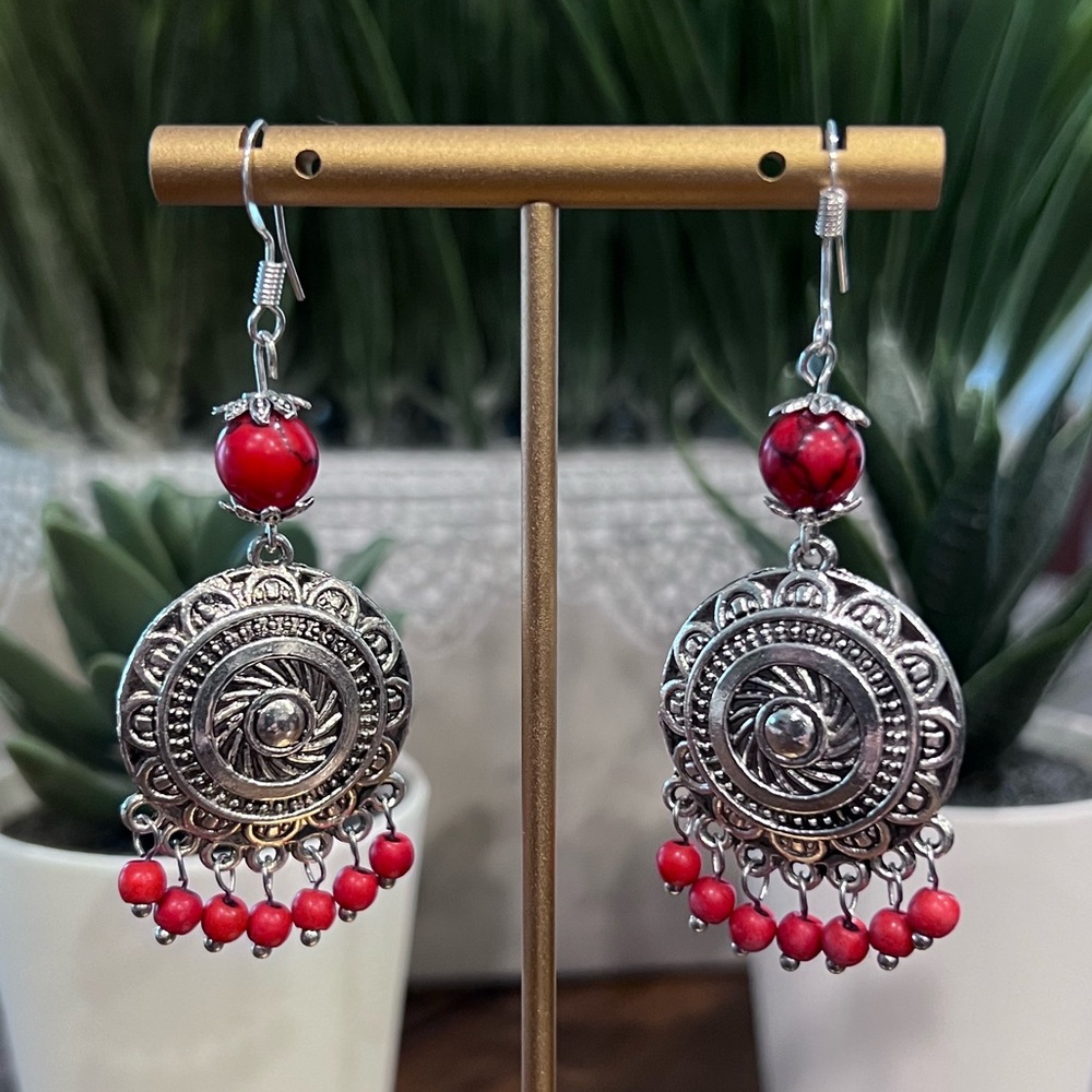Beautiful, bohemian chandelier statement earrings
